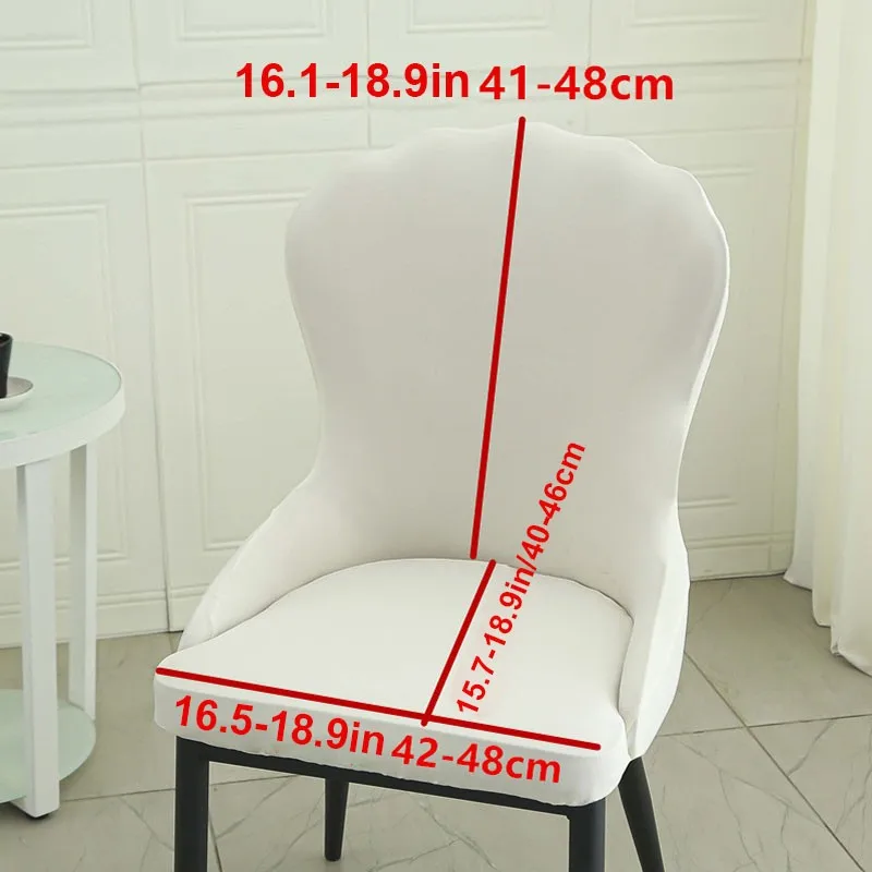 1PC Modern Nordic Elastic Shell Chair Cover Slipcover Dining Table Chair Cover Dustproof Makeup Chair Cover Reading Room Decor