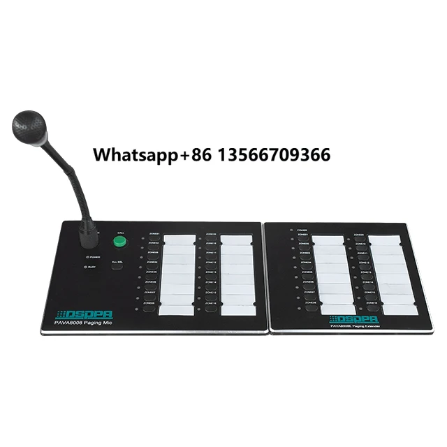 

16 Zones Emergency Broadcasting Zone Group All-call Remote Microphone Paging Station