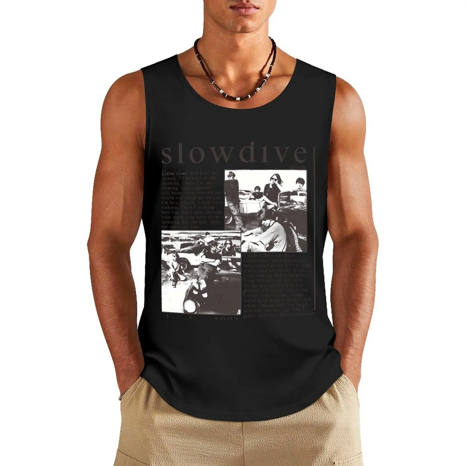 slowdive 1991 Tank Top Men's sleeveless summer Men's tops Men's gym t-shirt