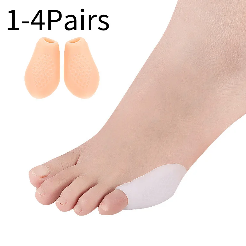 1/2/3/4Pairs Silicone Toe Splitter Correction For Hallux Valgus Small Toe Sleeve Foot Bone Separation Splitter Manicure Tools