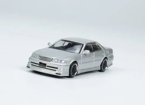 Tarmac Works-Modelo de Carro de Liga Fundida, Vértice Mark II JZX100, Especial Metálico Prateado, Presente de Coleção, 1:64