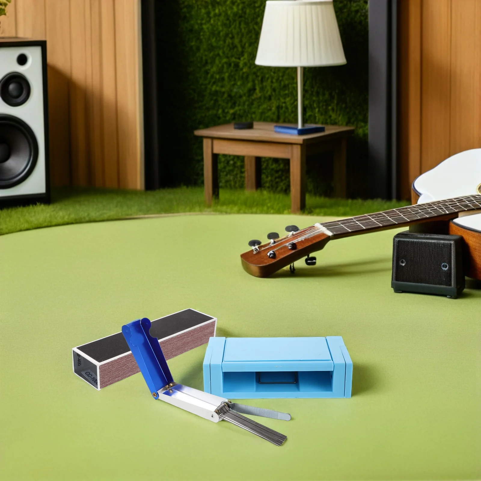 1Set Guitar Grinding Tool Set Fret Leveling Beam Nut Slotting File Bridge Saddle Guitar Luthier Tools Fret Beveling File