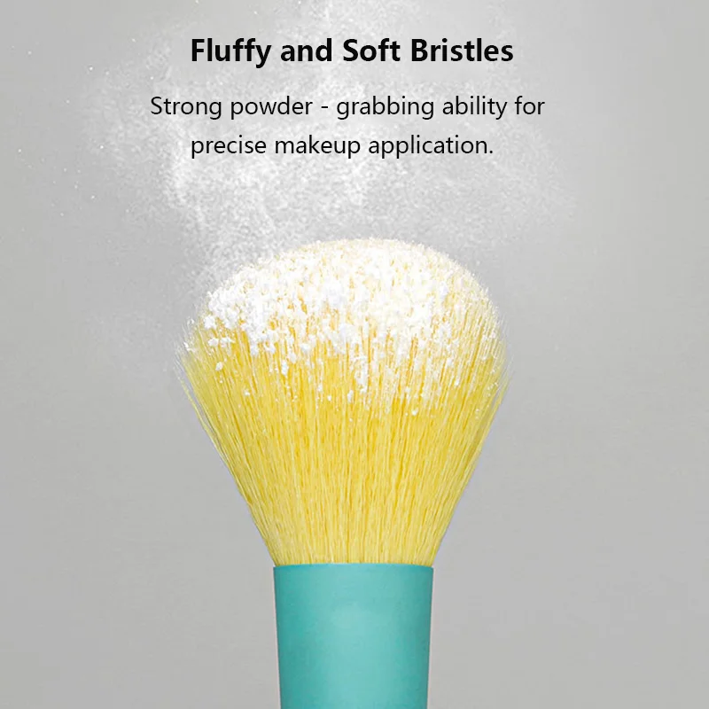 레인보우 10PCS 메이크업 브러쉬 세트, 전문 미용 도구를 위한 다채로운 휴대용 부드러운 강모 화장품 브러쉬