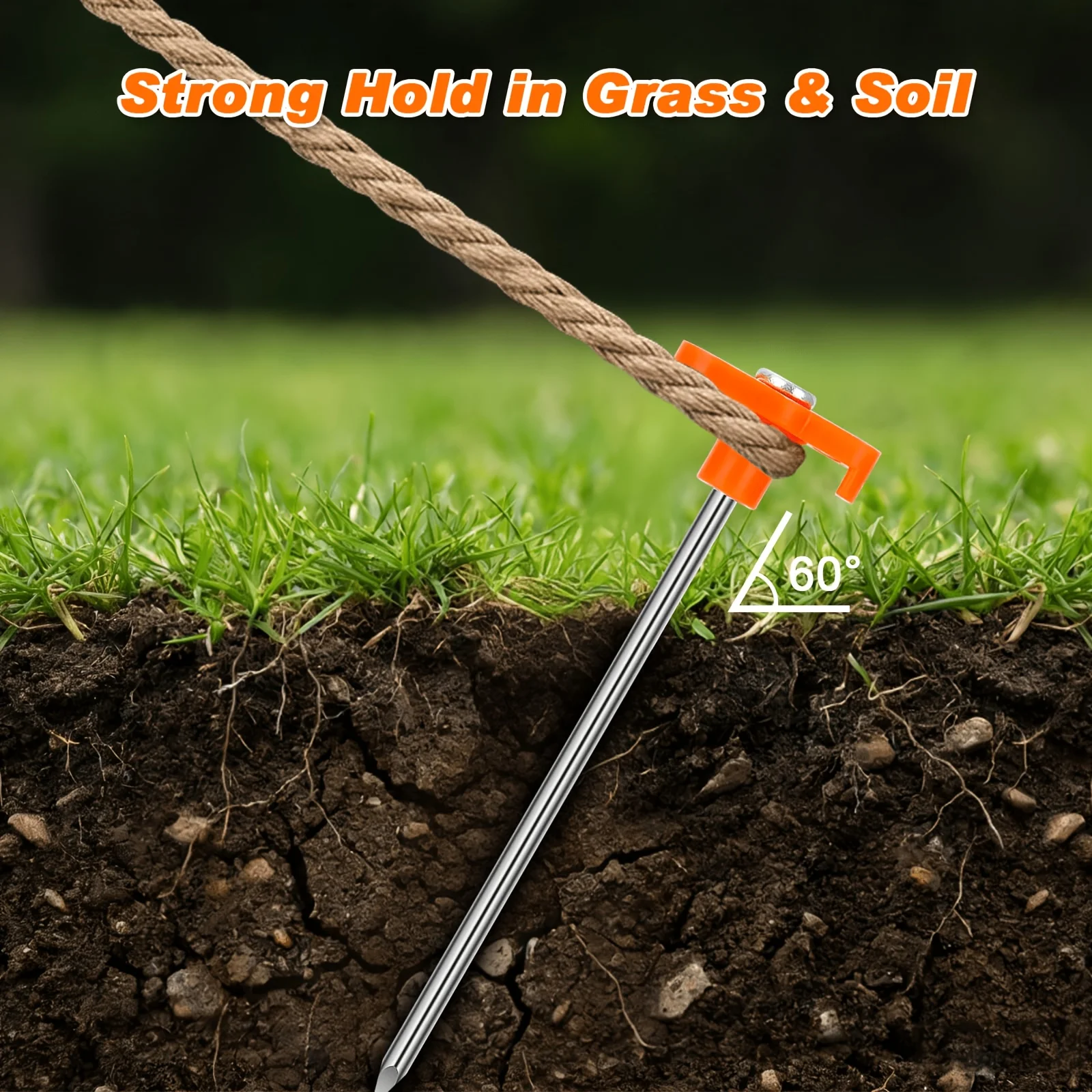 20Pcs Heavy Duty Tent Stakes Pegs 7.1