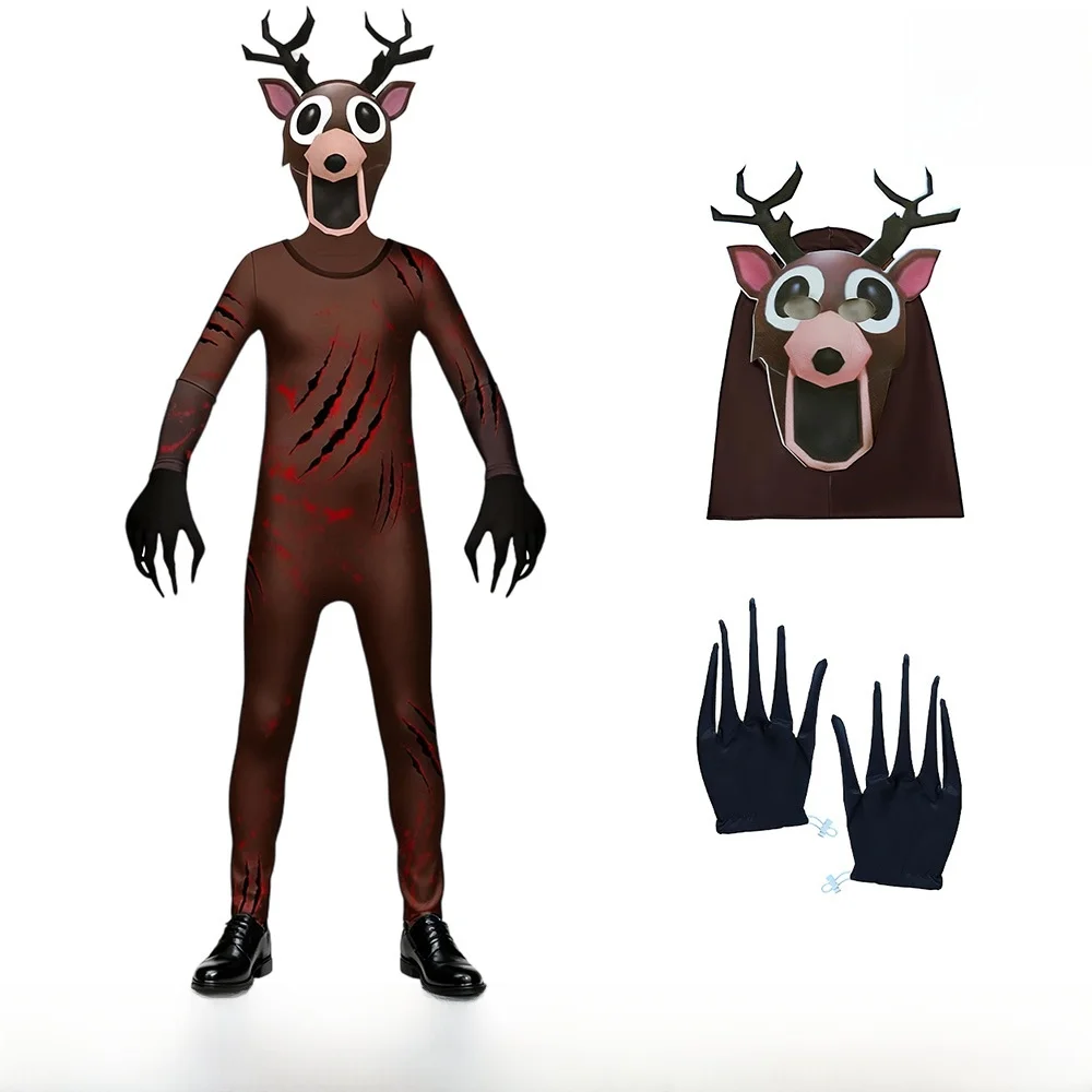 New Halloween Deer Party Suit Christmas Set Terrorist Night Deer Monster Game Costume Polyester Material Ladies Fashion
