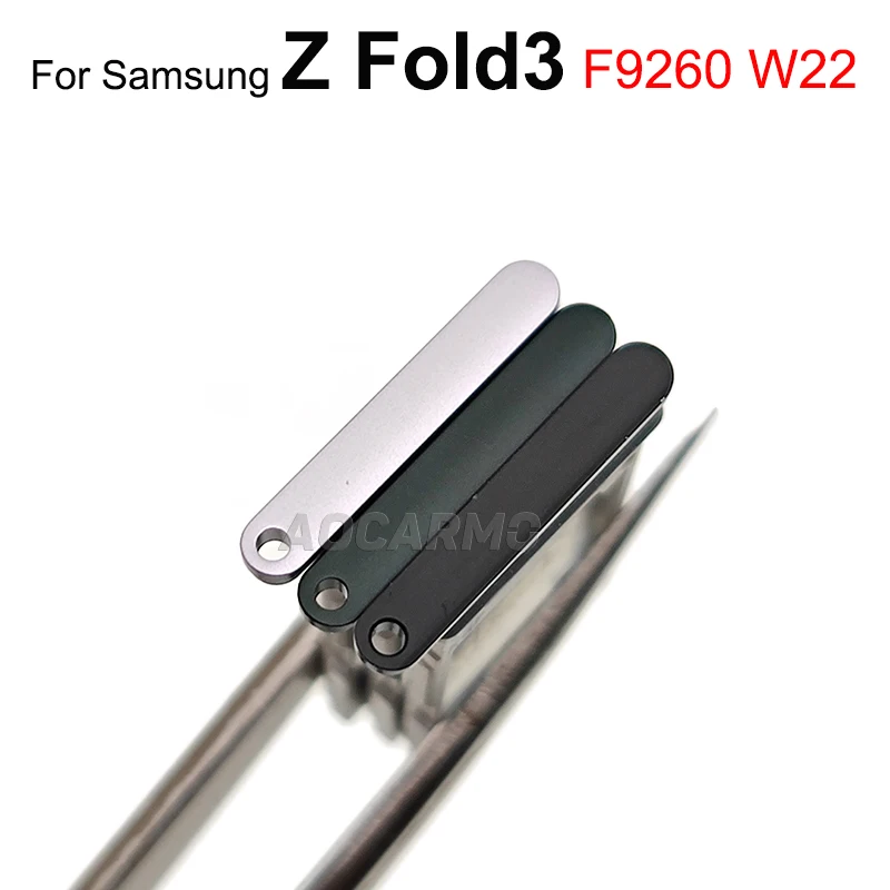 Aocarmo For Samsung Galaxy Z Fold3 F9260 F926N W22 SIM Card Tray Holder Slot Replacement Parts