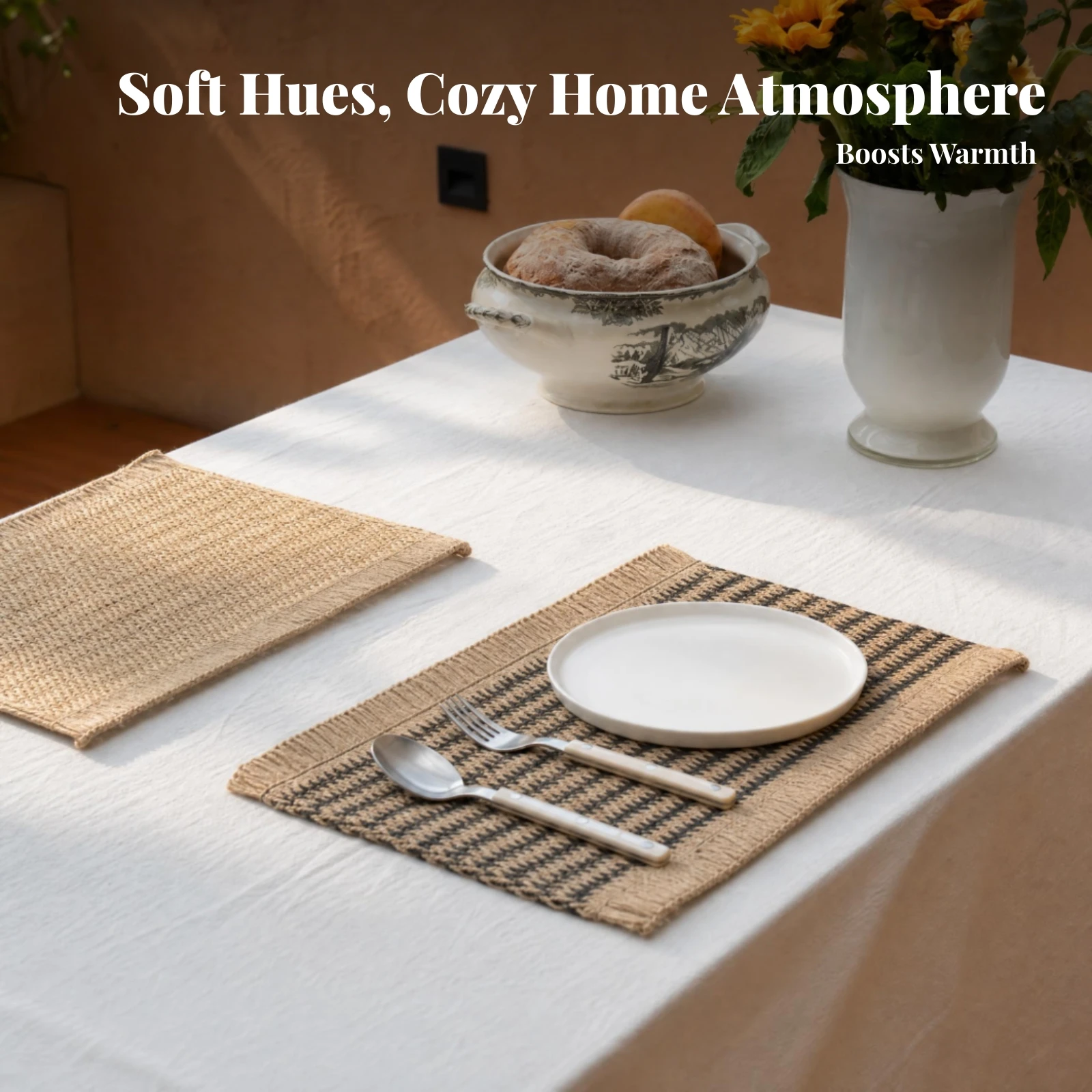 Woven Placemat Flexible Place Mat Table Covering Decorative Home Decor Rustic Style