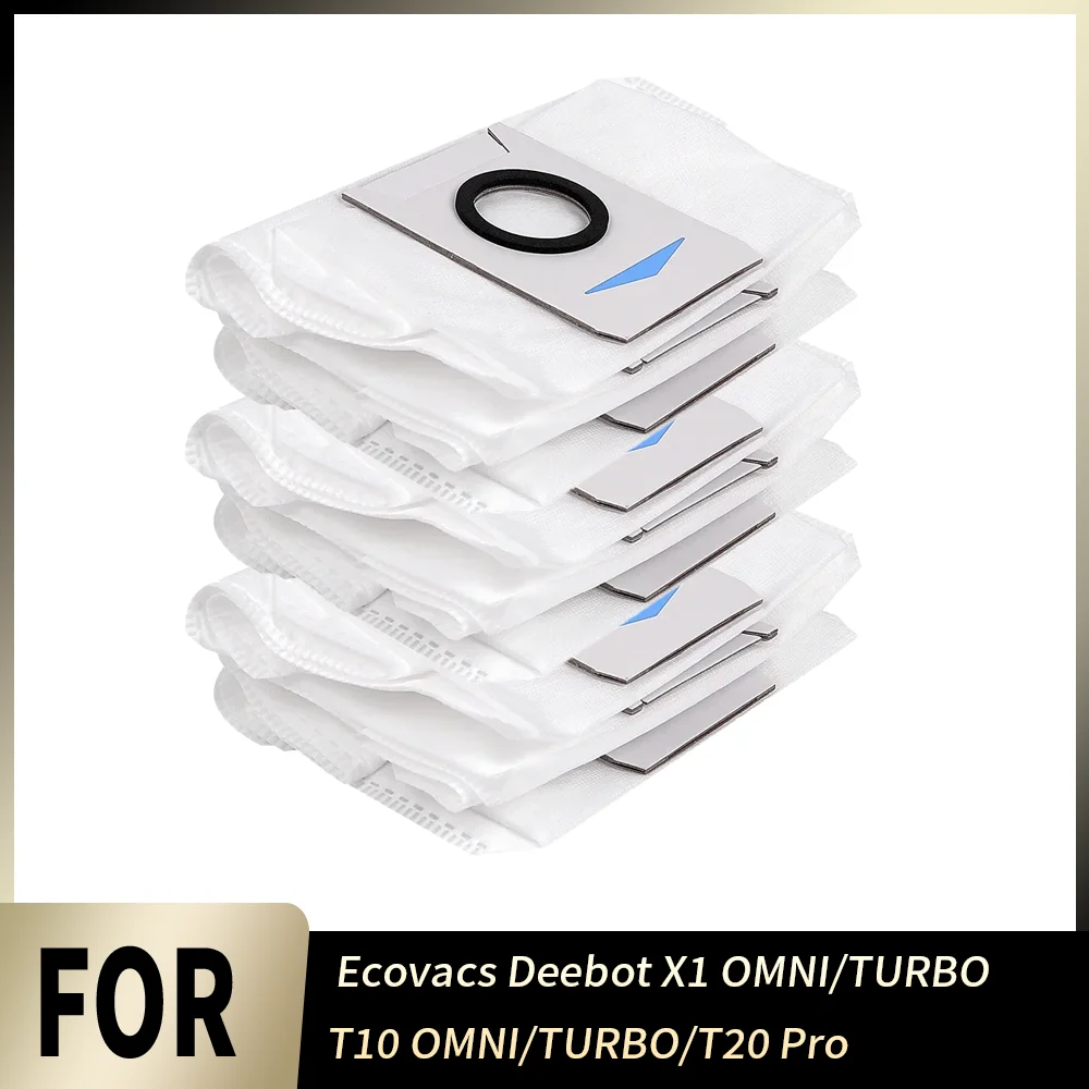 Staubsammelbeutel für Ecovacs Deebot X1 OMNI/TURBO/T10 OMNI/TURBO/T20 Pro Staubsaugerroboter, große Kapazität, Teile aus Vliesstoff