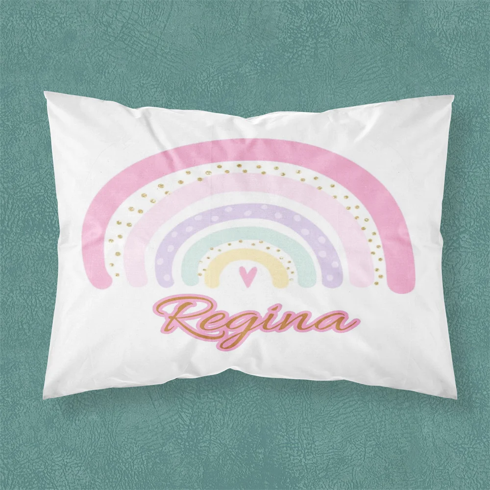 Name Personalized Baby Crib Cushion Cover Cute Bed Pillow Case for New Born Girl Boy Custom DIY Birthday Gift Bed Linen Bedding