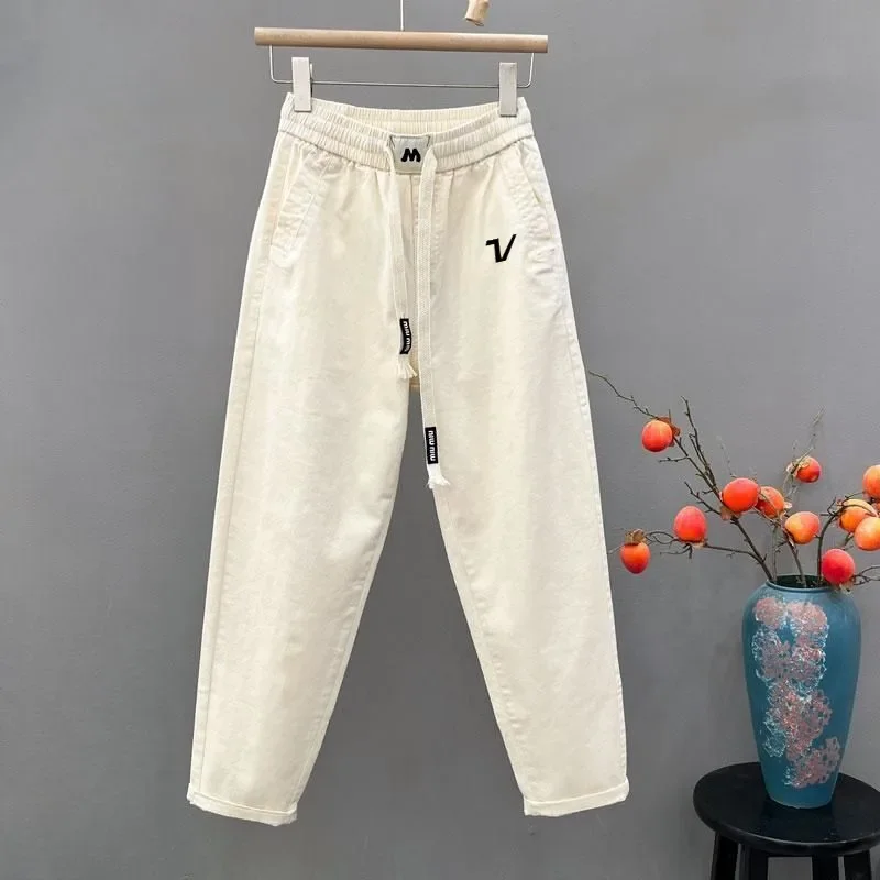 韓国の高級ゴルフパンツ女性ゴルフウェア 2025 春の新パンツ弾性ハイウエストストレートカジュアルパンツ女性ゴルフ服