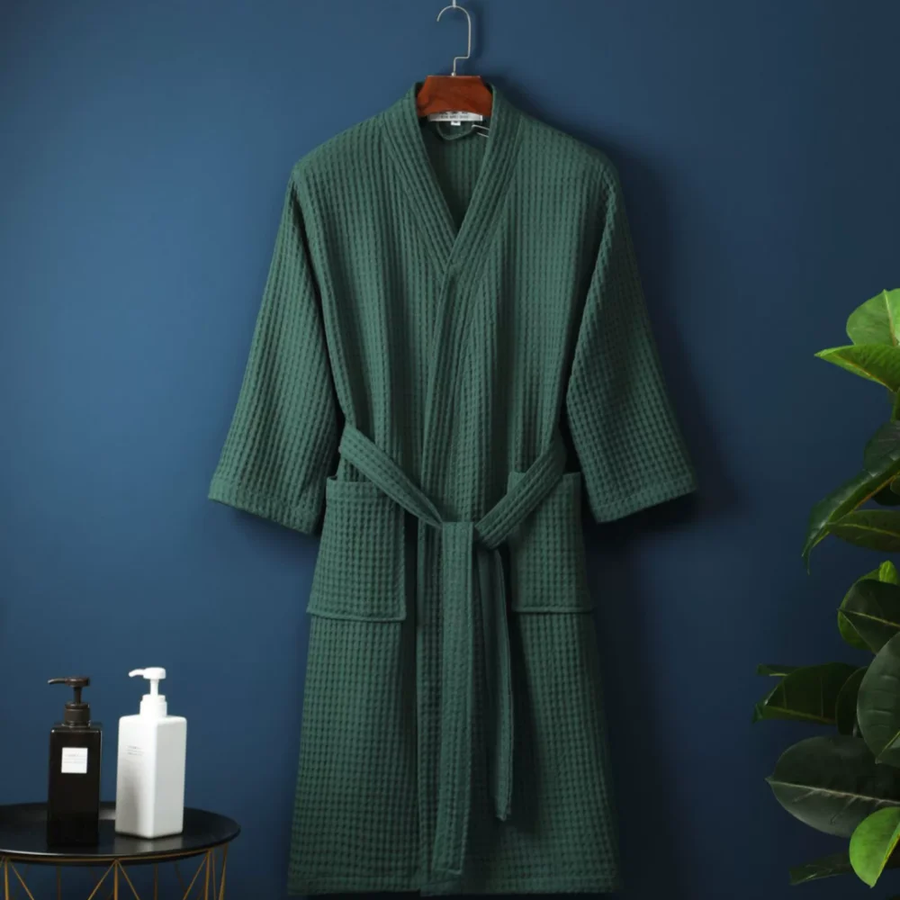 

Pure Cotton Robe Women's Sleepwear 2025 Autumn New Solid Color Bathrobe Female Loose Dressing Gown Nightie Homewear