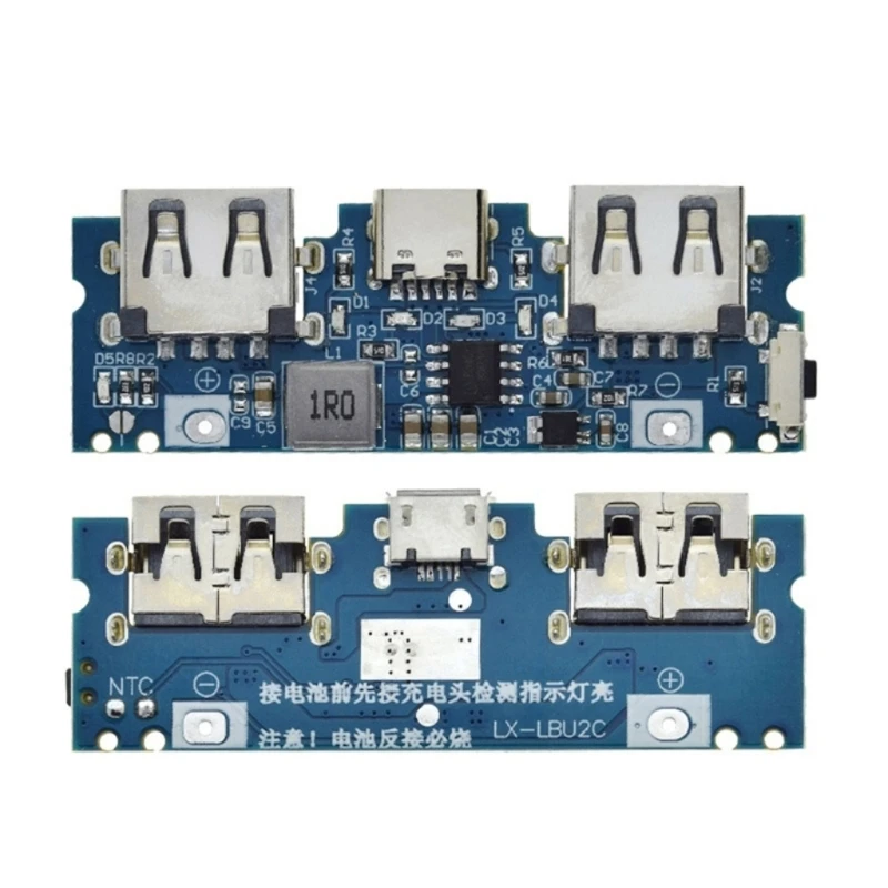 Type-C Dual Usb Charging Power Board Booster Module 2.4 A Mobile Power DIY Mainboard 5V 448F