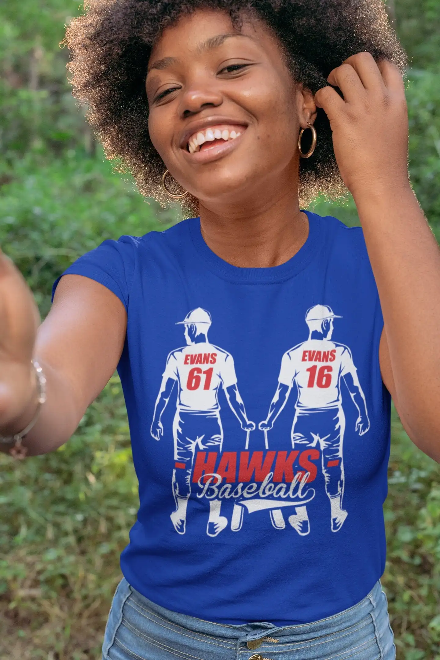 Women'S Personalized Baseball T Shirt 2 Players Boys Sons Playing Custom Team Ball Twins Ladies Woman