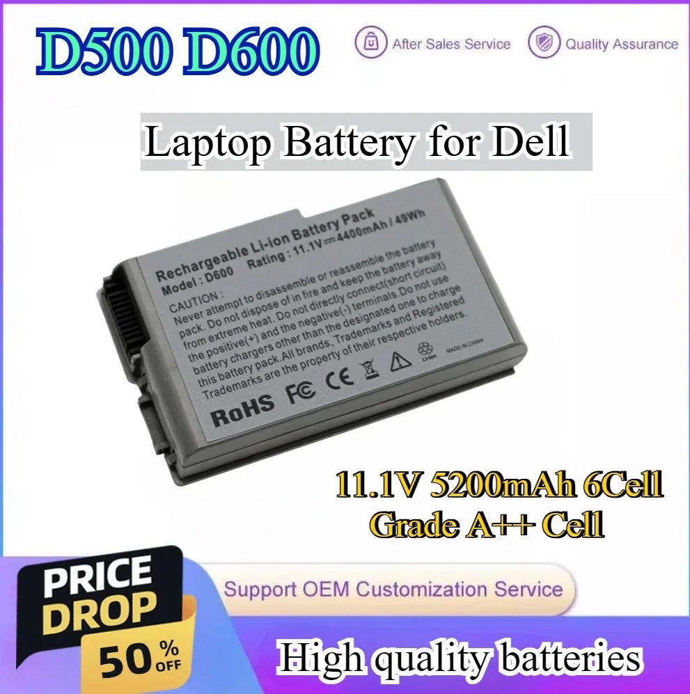 

M9014 11.1V 5200mAh 6Cells Laptop Battery for Dell Inspiron 500m 510m 600m Latitude D500 D505 D510 D520 D530 D600 D610 3R305