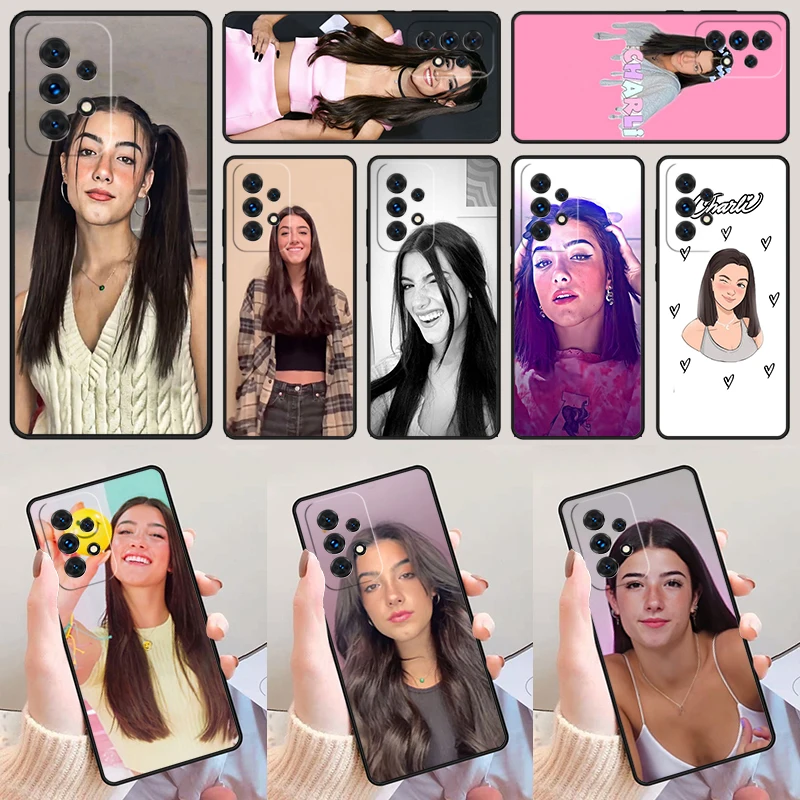 Charli Damelio Coque For Samsung Galaxy A52 A72 A73 A20e A21S A50 A70 A11 A12 A42 A31 A40 A51 A71 A32 A80 A91 Phone Case Cover