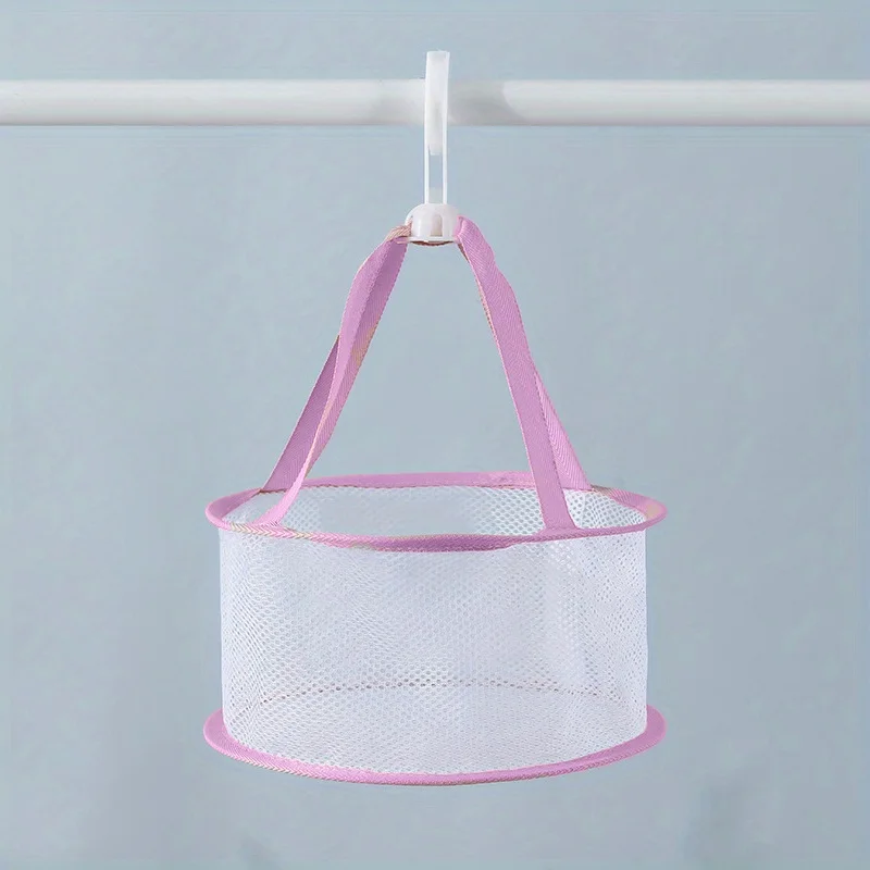 Mini Egg Drying Mesh Bag - Multi-Compartment Makeup Brush & Sponge Holder, Portable Drying Basket for Home Use, view 3