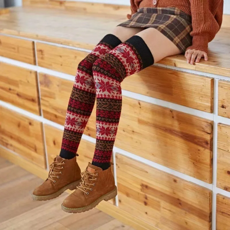 New Winter Rabbit Hair Blend Leg Warmers Over Knee Socks, Japanese Style Yoga Dance Boot Cuffs for Women, Outdoor Fashion​