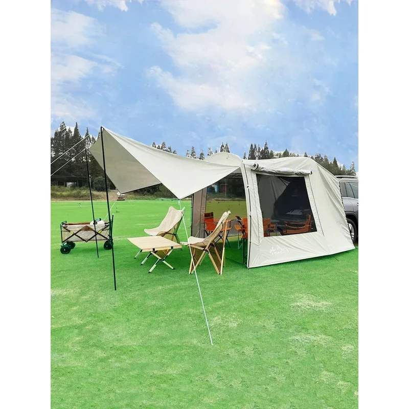 

Lohascamping Car box docking tent Portable Waterproof SUV Tail Tent 3-4 people Dome tent Sunshade Tunnel style tent,Large tent,