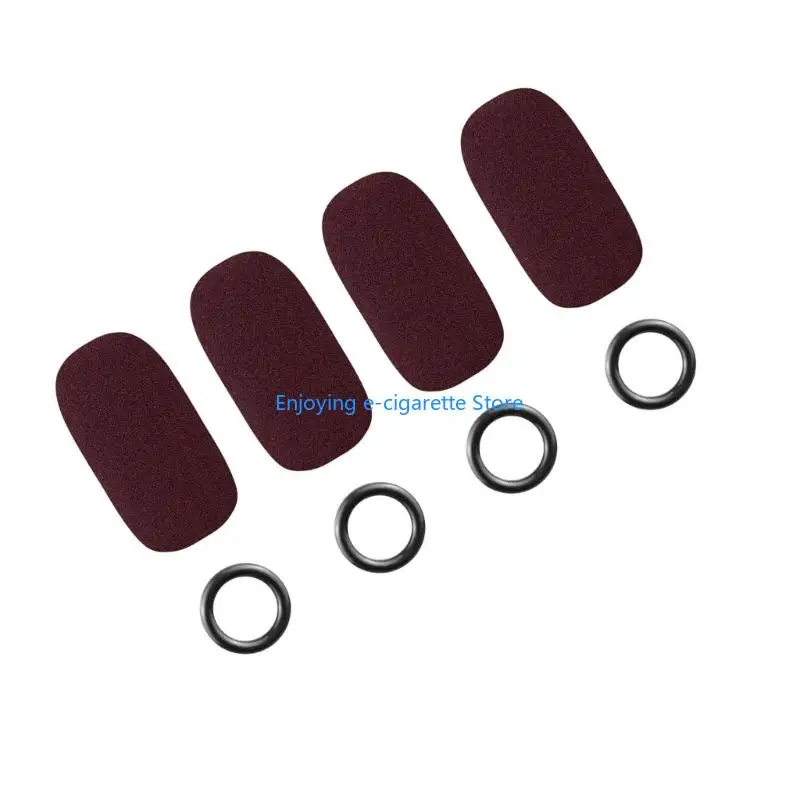 Mikrofon-Schaumstoff-Abdeckungen, Hülsen-Set für Aviation A10 mit Sicherungsringen, 4er-Pack Y4QF – Detail 2