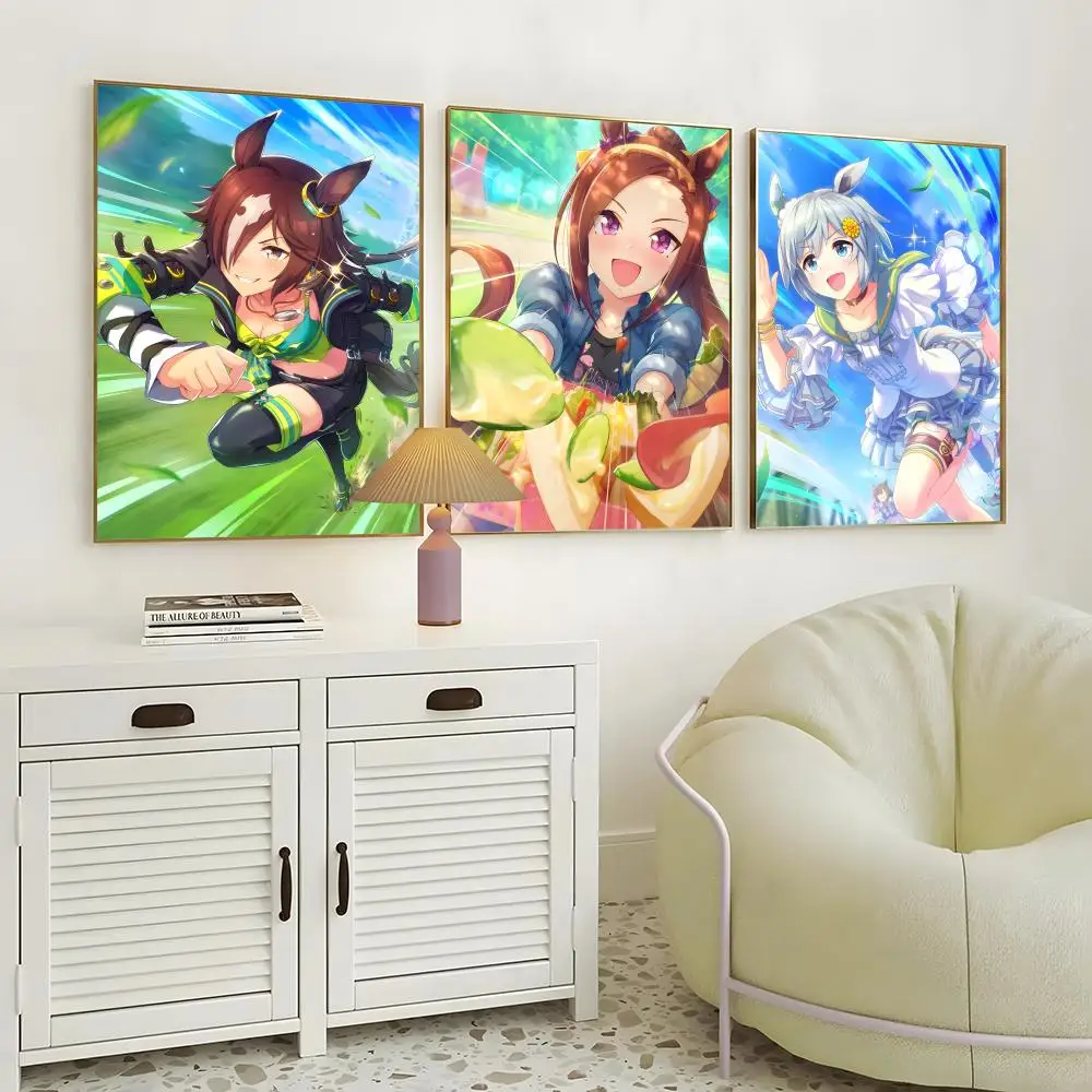 لعبة أنيمي U-Uma Musume Pretty DerbyS ملصق لغرفة المعيشة، غرفة النوم، في الهواء الطلق، بار، المدخل بار جدار الفن يطبع الديكور الهدايا