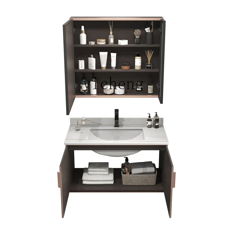 

Bathroom Cabinet Combination Set Face Wash Wash Basin Side Cabinet Smart Toilet Sink