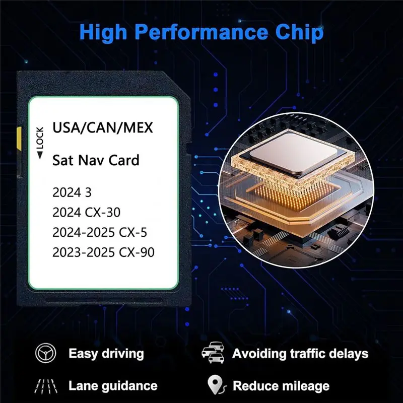 DT23 KMV66 EZ1B Navigation for SD Card for Mazda CX-5 2024-2025, CX-30 2024, CX-90 2023-2025 USA CAN MEX Map