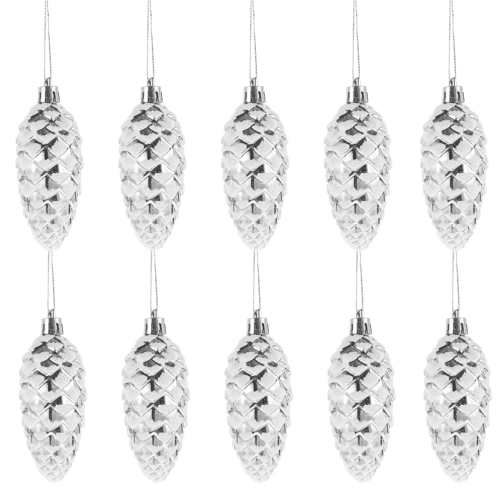 

10Pcs Pine Cones Ball Decoration Christmas Tree Hanging Charms for Xmas Party Home Office Shop Festival Decoration