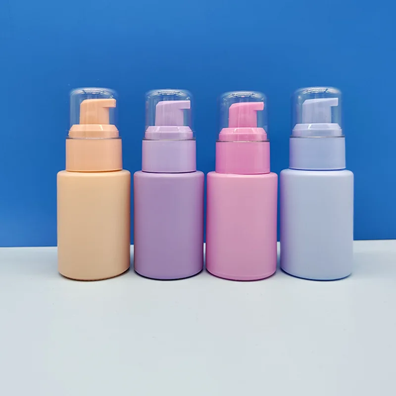 30ml Pump Bottle Colorful Glass Liquid Foundation Packing Tool Empty Pump Bottle Travel Essentials Squeeze Bottle Portable