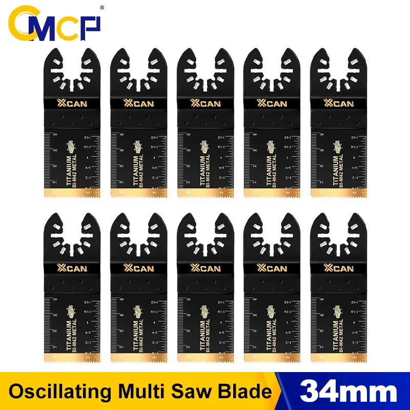 

CMCP 34mm Oscillating Saw Blades Titanium Coated Multi-Function Saw Blade Multi-Tools Accessories For Wood Metal Plastic Cutting