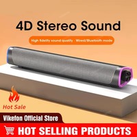New 4D Computer Speaker Bar Stereo Sound Subwoofer Bluetooth Speaker For Macbook Laptop Notebook Music Player Wired Loudspeaker