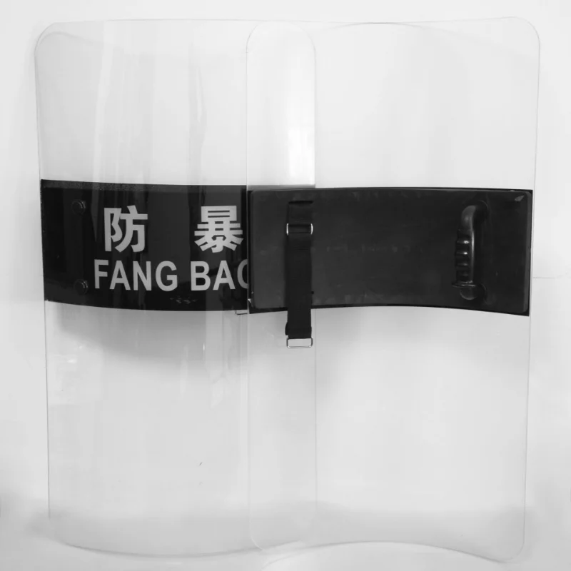 

Explosion Proof And Riot Proof Shield Campus Guard Security Transparent PC Handheld Protective Square Shield Hot Sales