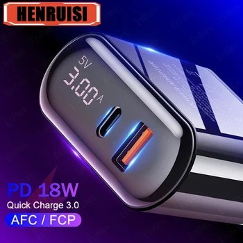18W USB C şarj PD tipi C hızlı şarj güç adaptörü hızlı şarj 3.0 taşınabilir cep telefonu şarj iPhone Xiaomi Huawei