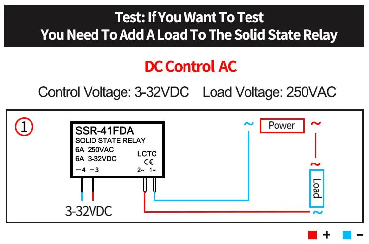 LCTC Solid State Relay Slim Relay SSR Non-contact DC To AC DC To DC SSR-41FDA SSR-41FDD DIN Rail Relay 6A