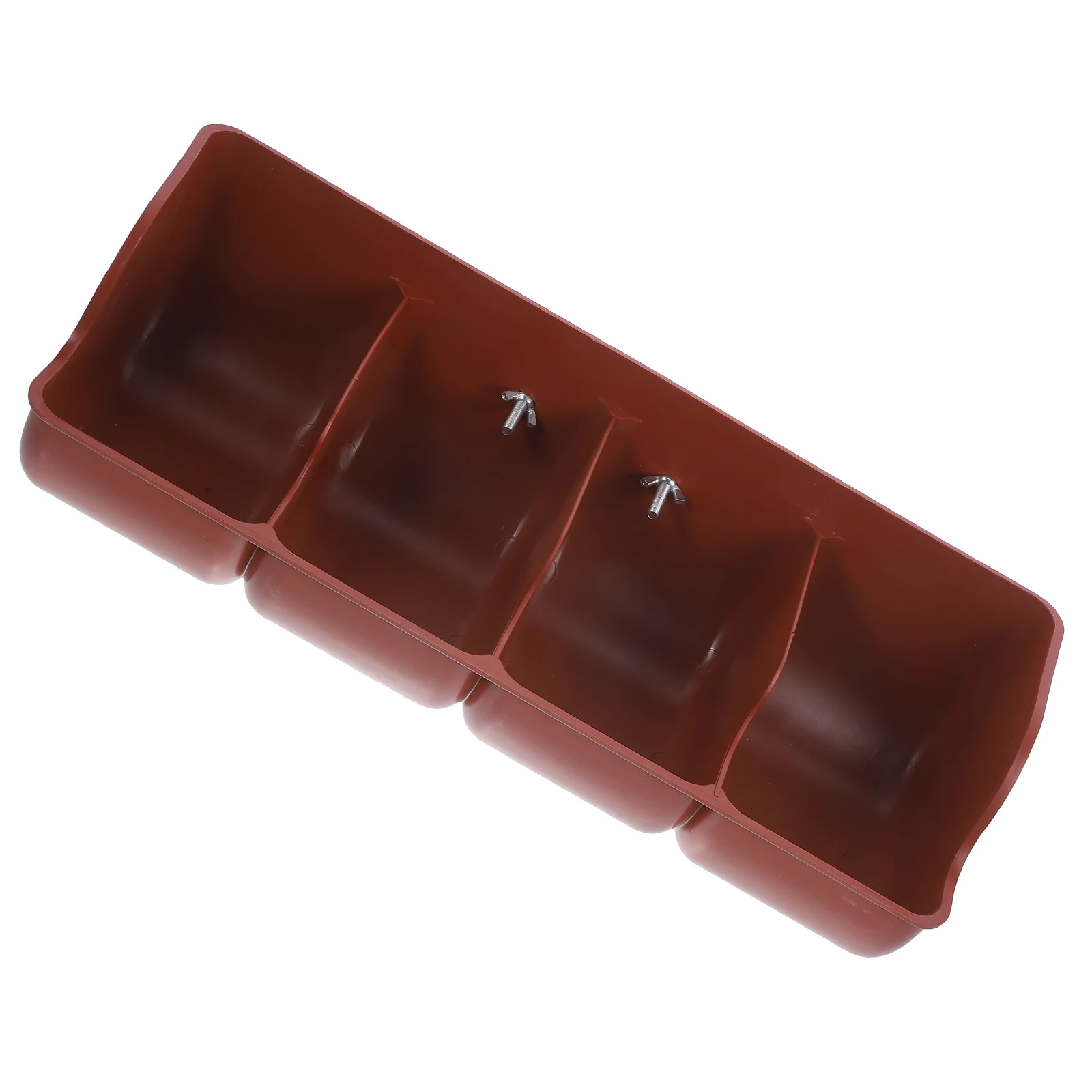 

Brooch Pig Feed Trough Plastic Feeder Mineral Feeding Groove Brown Dispenser Compartment Bowl