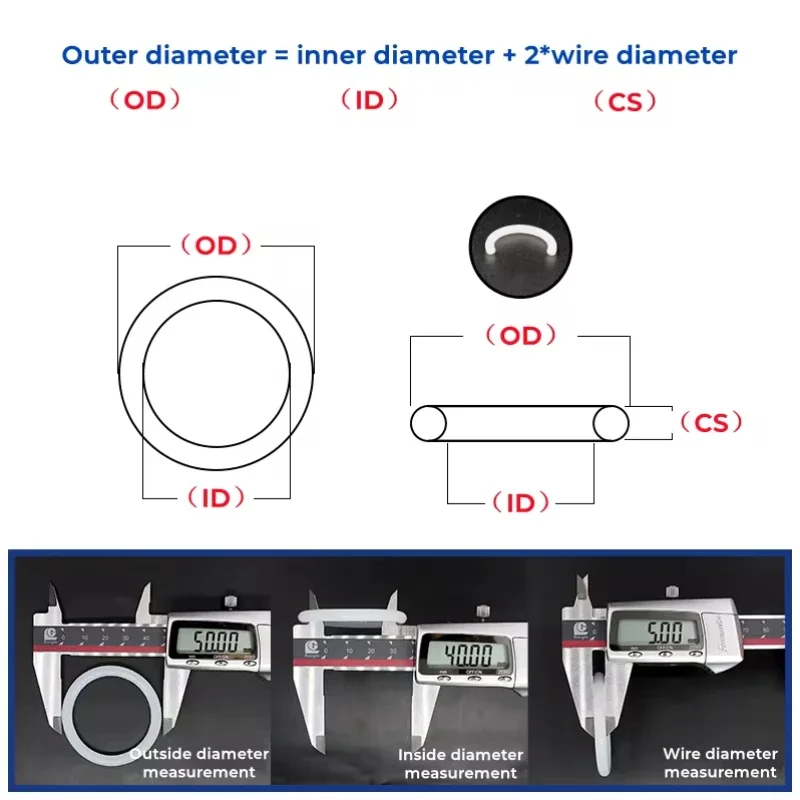 White Silicon Ring Silicone/VMQ O Ring 1mm/2mm/3mm Thickness OD 3~60mm Rubber O Ring Seal Gasket