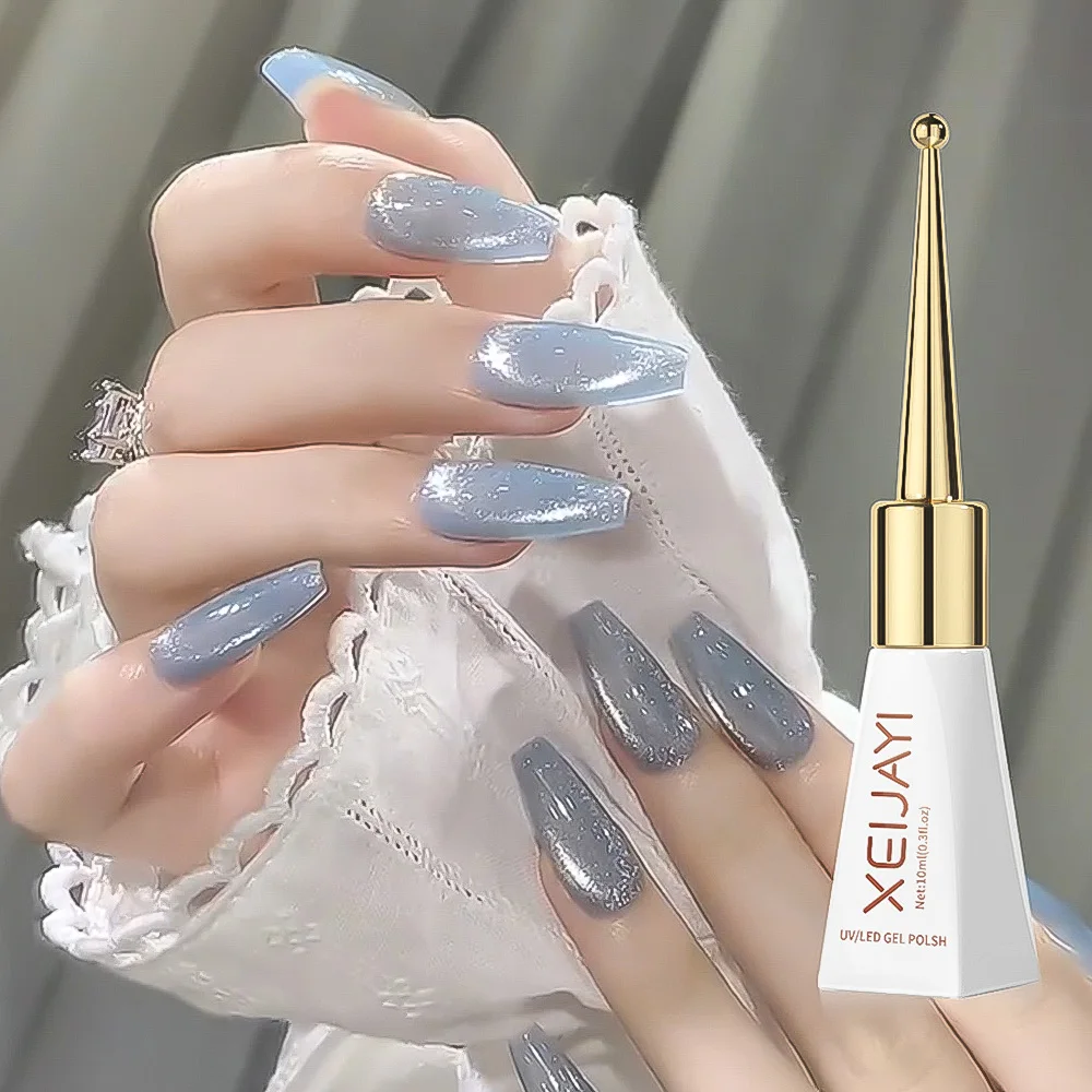 1 pz 10 ml rosa rosso gatto occhio gel smalto glitter specchio magnetico semipermanente vernice Soak Off UV LED occhi di gatto manicure gel