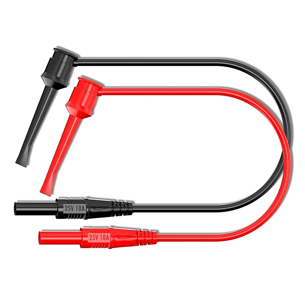 

2PCS 4mm Female Banana Socket To Test Hook Clip For Multimeter Extension Leads For Laboratories Service Stores Schools Homes