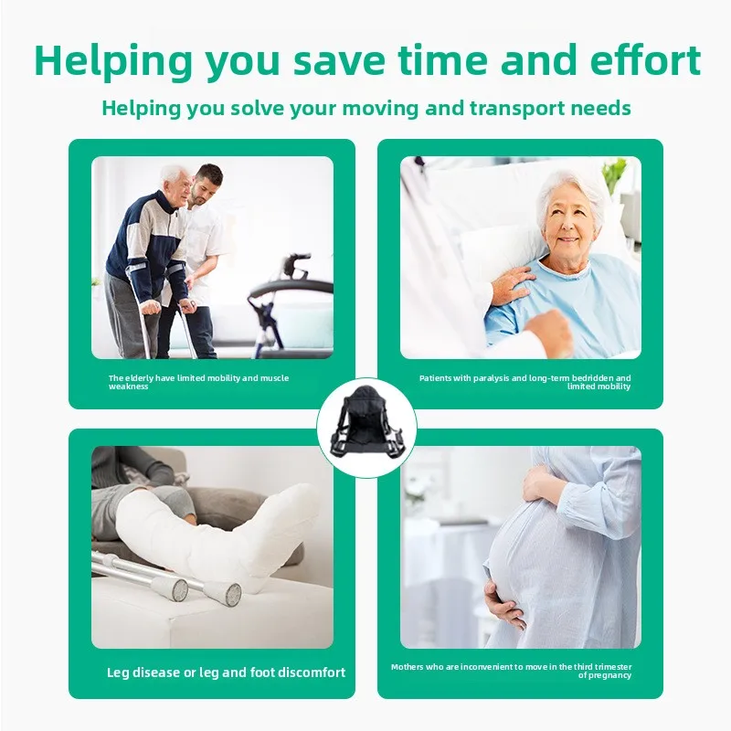 Patient Transfer Sheet for Stairs & Bed - Portable Lifting Sling for Wheelchair & Elderly Care