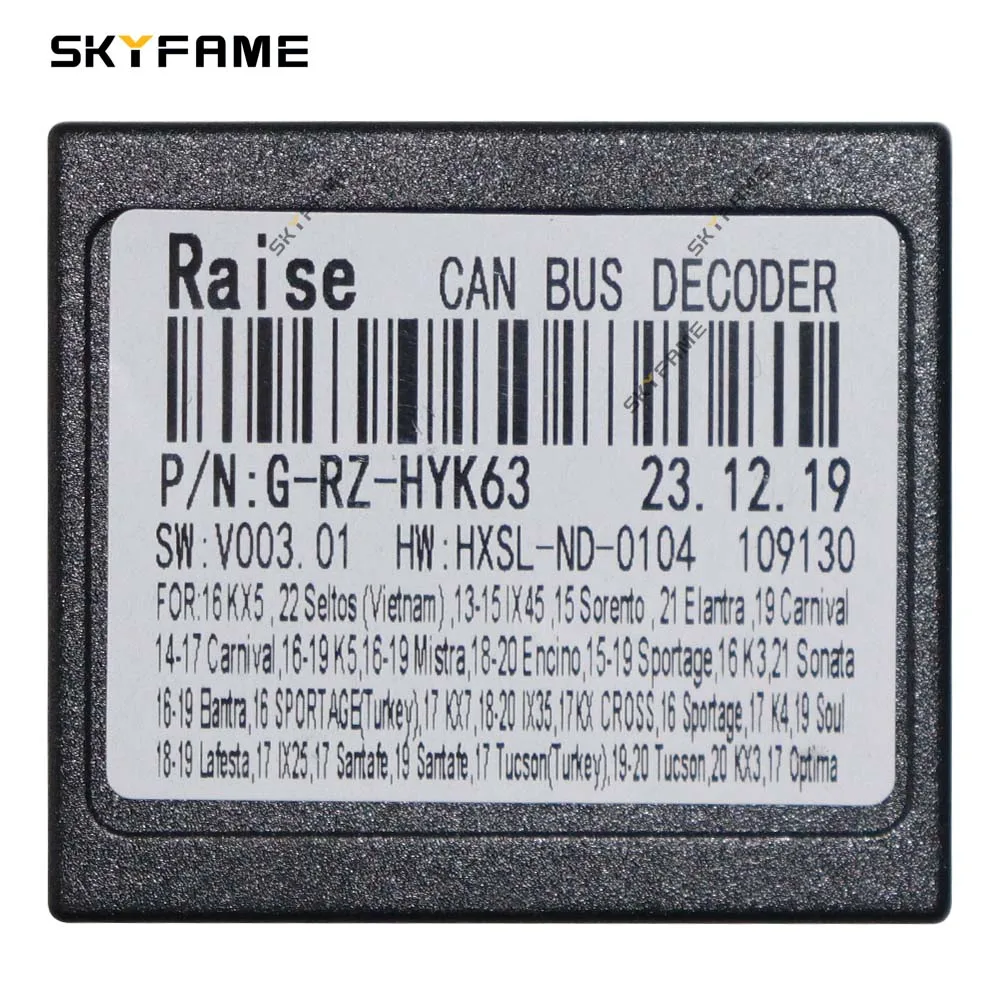 SKYFAME Auto 16pin Kabelbaum Adapter Canbus Box Decoder Für Hyundai Elantra Mistra Encino Kona KX3 KX7 G-RZ-HYK63/HY-SS-04