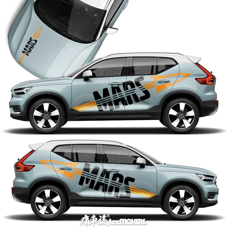 

Custom new car stickers FOR Volvo XC40 XC60 body side hood modification Vinyl fashion racing car decals film