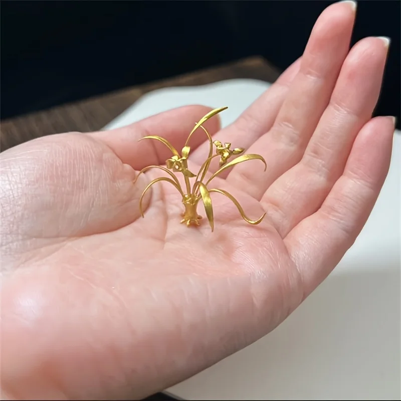 1pc Stylish And Versatile Small Orchid Ornaments, Exuding A Touch Of Light Luxury And High-end Elegance, Perfect For Adding A To