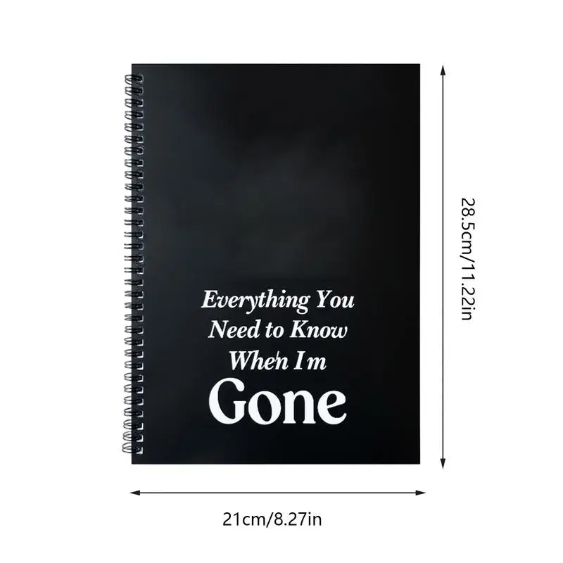 Planificador de fin de vida, libro de planificación de muerte, carpeta de preparación de documentos de cuenta final para servicio al cliente