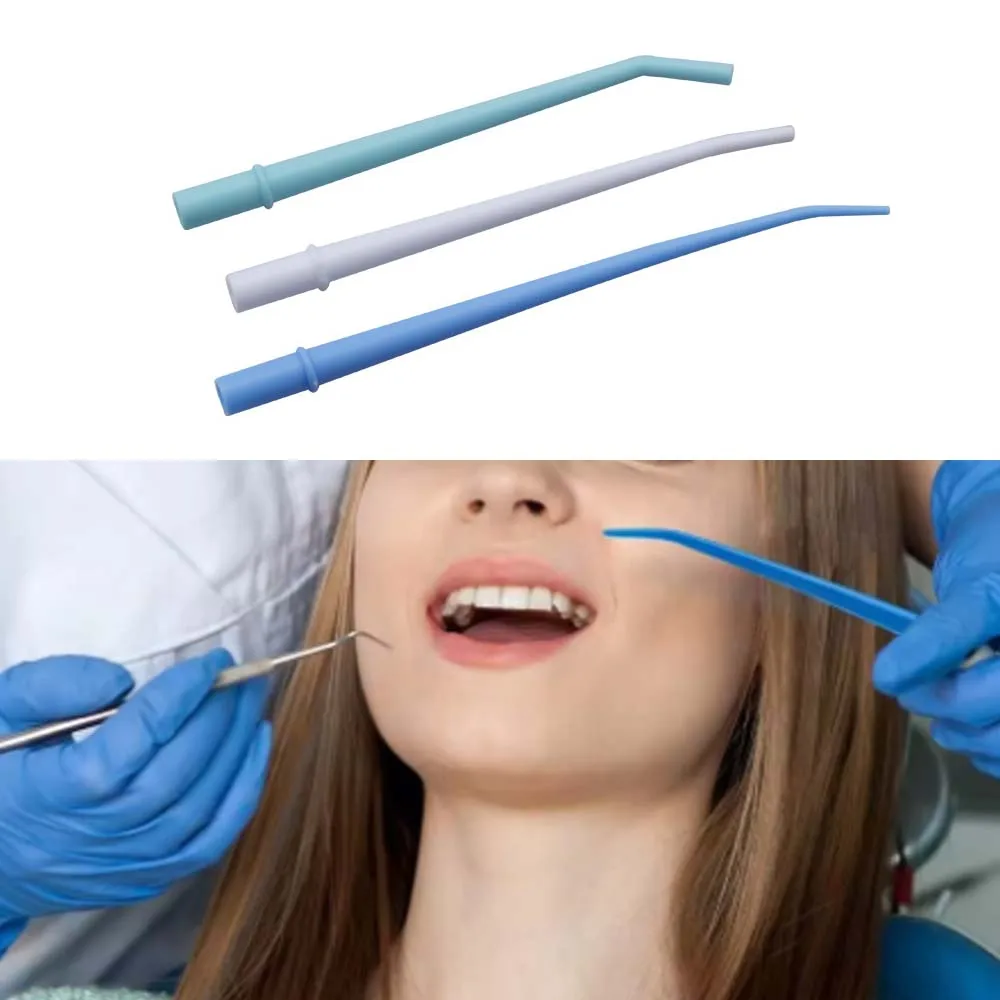 GULPOOE 25 قطعة/الحقيبة أنبوب شفط طب الأسنان المتاح الكوع اللعاب القاذف الجراحية الشافطة أدوات طب الأسنان نصائح بلاستيكية منحنية