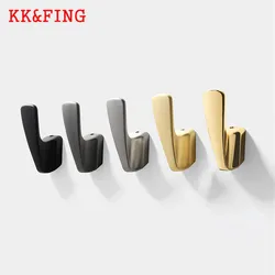 KK&FING 1PC Light Luxury Gold Wall Hanging Single Clothes Hook Bedroom Living Parlor Coat Robe Hook Bathroom Towel Hook Holder