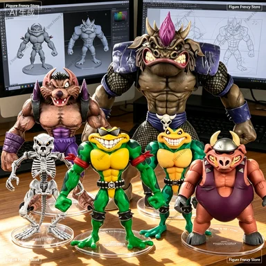 Special OfferMegalopolis Premium Dna Battletoads Wave 1 Rat Bones Porka Pig Action Figure Collectible Toy Giftin stock now
