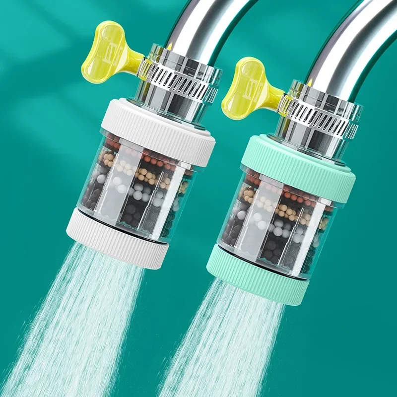 1pc Removable and Washable 6 Layer Faucet Filter Universal Splashproof Water-saving Device Kitchen Tap Water Filter Nozzle