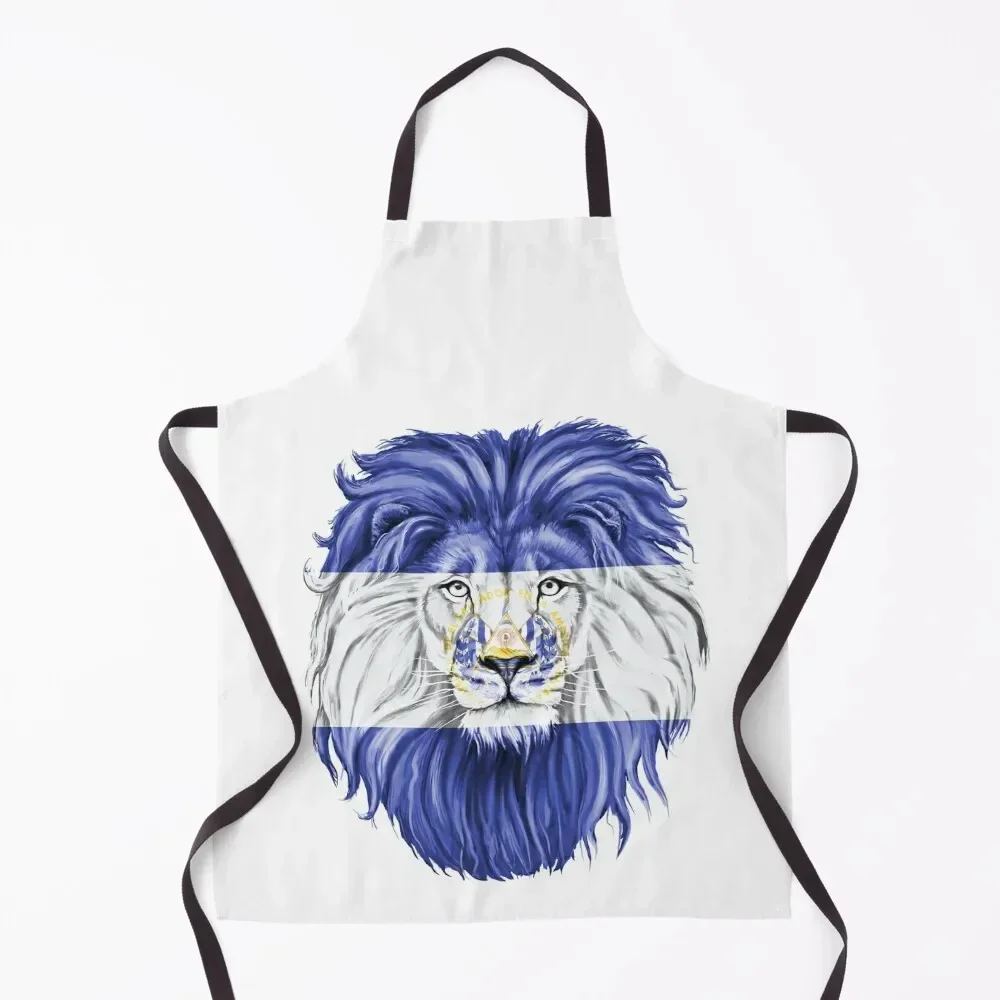 

Lion Flag Of El Salvador - Gift For Salvadoran From El Salvador - Made in El Salvador Apron women's work Apron