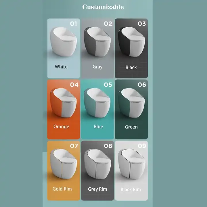 Luxury Gold Line Design Ceramic Sanitary Ware Toilet Bowl Egg Shape One Piece Wc Ceramic Toilet for Bathroom view 2