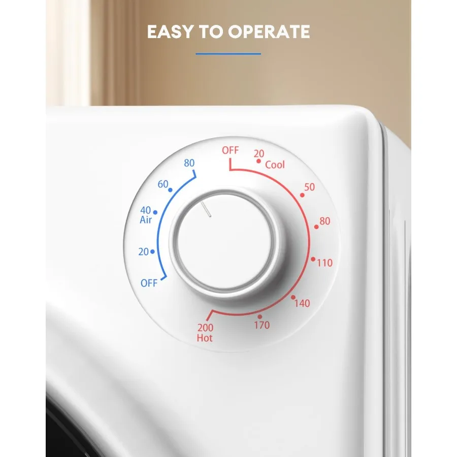 تابو 2.6 كو. مجفف ملابس محمول بقدرة 1300 وات مع حوض من الفولاذ المقاوم للصدأ، مجفف كهربائي ذو تحميل أمامي بوزن 10 رطل مع 4 أوتار