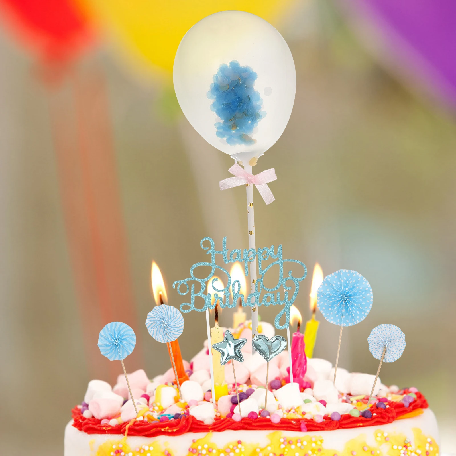 

17Pcs Cake Adornment for Birthday Exquisite Toppers for Various Party Cakes and Desserts Happy Birthday Topper